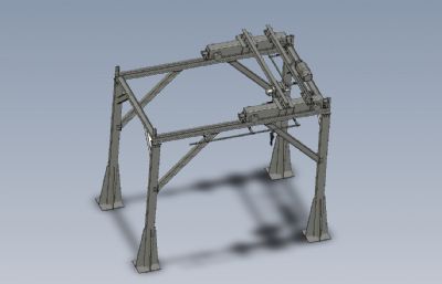起重机,龙门吊结构3D模型