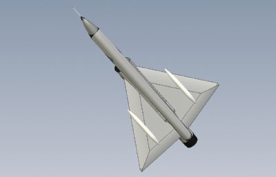 F-106战斗机,超音速全天候三角翼战斗机3D模型,STEP,STL格式