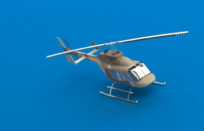 贝尔206直升机3D数模