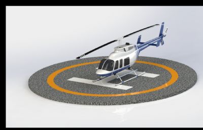 贝尔206直升机3D数模