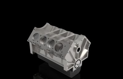 V8八缸发动机内部结构3D模型