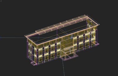 坡顶办公楼,休闲会所,活动中心3dmax模型