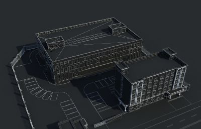 欧式厂房,办公楼,宿舍楼3dmax模型