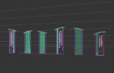 主题公园宣传造型,宣传栏3dmax模型