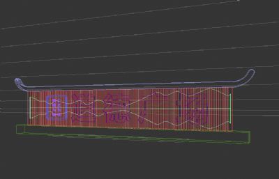 道德广场形象墙3dmax模型