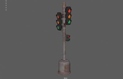交通信号灯,红绿灯,交通指示灯3dmaya模型