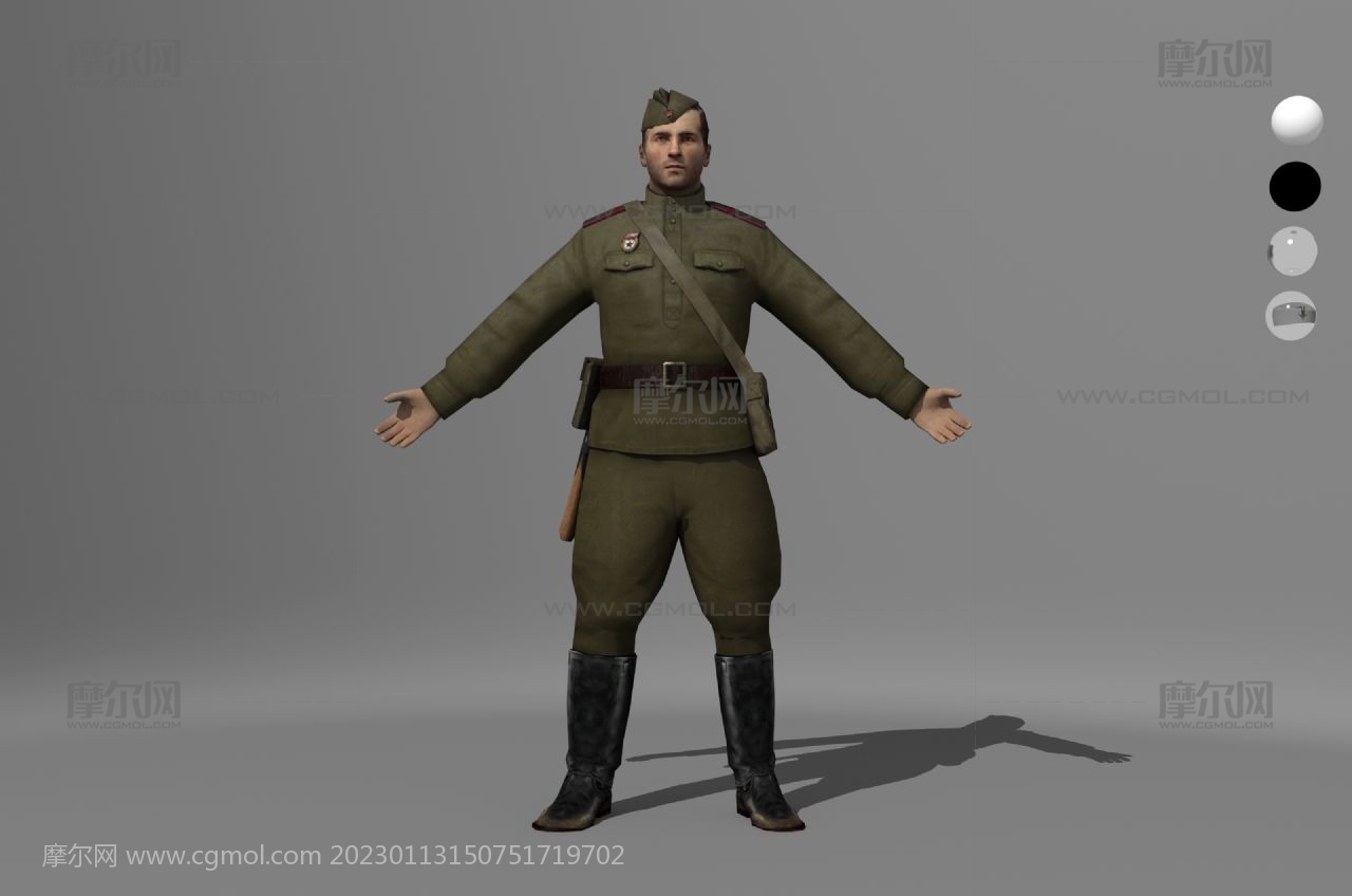 写实苏联士兵,军人,将军3dmax模型