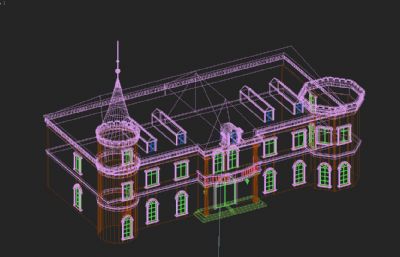 城堡,欧式会所,酒店庄园3dmax模型