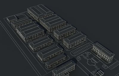 化工厂办公楼,化工仓库3dmax模型