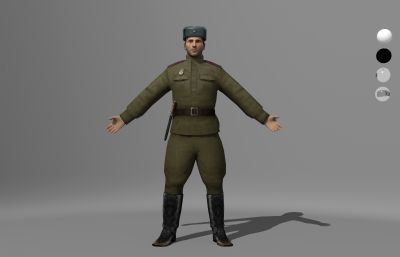 写实苏联士兵,军人,将军3dmax模型
