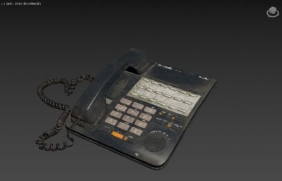 老旧电话座机3d模型