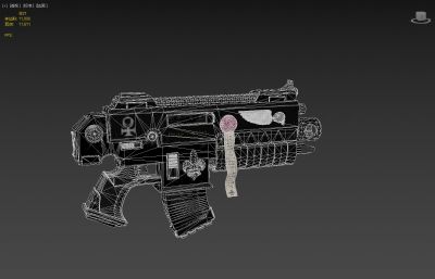WH40k爆弹枪,游戏枪械3dmax模型