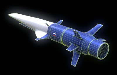 皓石高超音速导弹3D模型,OBJ模型