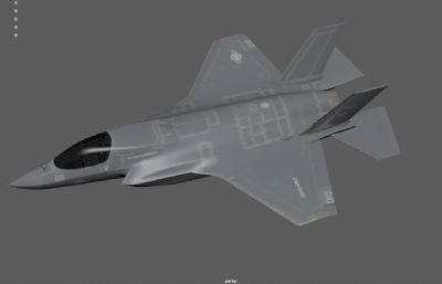 F35战斗机,F35C联合打击战斗机,隐身战机,闪电攻击机3dmaya模型