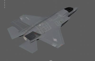 F35战斗机,F35C联合打击战斗机,隐身战机,闪电攻击机3dmaya模型