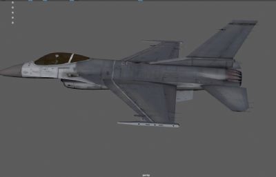 F16战斗机,F16C多用途战斗机,超音速战机3dmaya模型