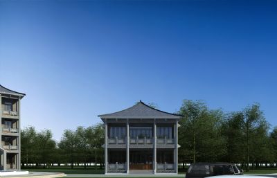 中式洗浴中心,品茶楼,素食馆,养生馆3dmaya模型
