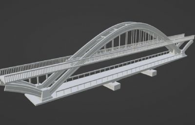 金钢桥,大桥blender模型