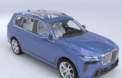 2023款宝马X7 M60i轿车SUV汽车3D模型