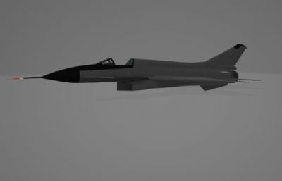 Mikoyan MiG-E8 Fighter米格E-8战斗机游戏低模,带起落架和舱盖动画