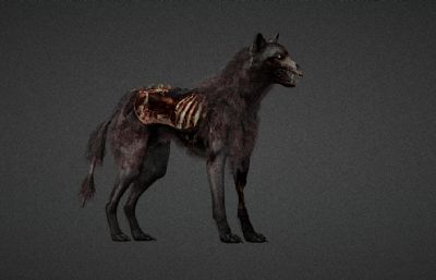 幽灵地狱犬,丧尸猎犬,僵尸猎狗,生化变异狗3dmaya模型