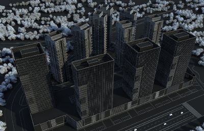 商场办公楼,综合楼,购物中心3D模型