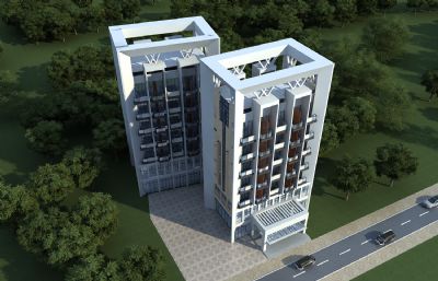公司大楼,办公楼,酒店公寓3D模型