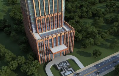欧式办公楼,欧式商业酒店3D模型