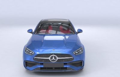 2023款奔驰C级AMG-C220d汽车3D模型
