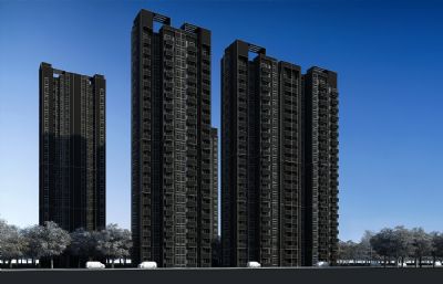 现代住宅,经济适用房,公寓3D模型