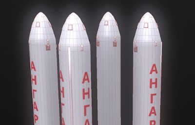 安加拉A5重型运载火箭OBJ模型