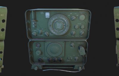 复古老式收音机3D模型