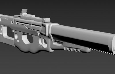 科幻枪械,离子枪3D模型