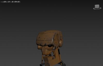 ABC勇士机器人,机械头颅展示品3D模型
