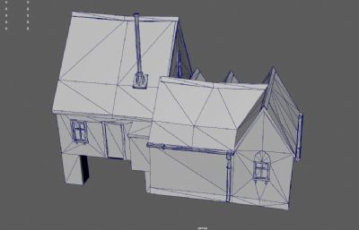 古代乡村房屋,木板房,旧房子,简陋棚屋3dmaya模型