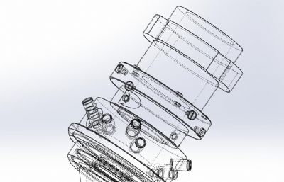 激光焊接头,激光熔覆头solidworks数模模型