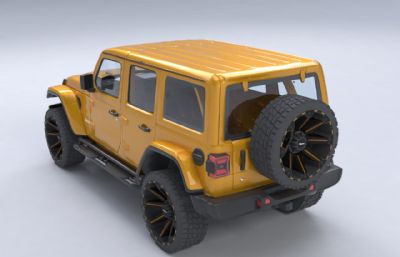 2023款牧马人,Jeep越野车汽车3D模型