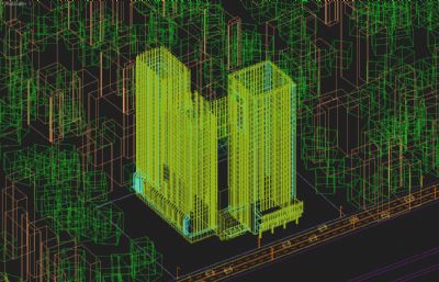 商业办公楼,企业大楼,酒店会所3D模型