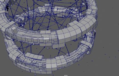 未来世界空间站,科幻飞行器,航天器3dmaya模型