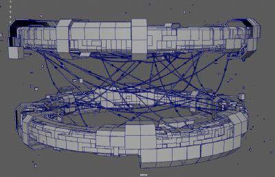 未来世界空间站,科幻飞行器,航天器3dmaya模型