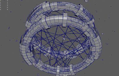 未来世界空间站,科幻飞行器,航天器3dmaya模型