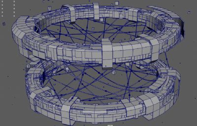 未来世界空间站,科幻飞行器,航天器3dmaya模型