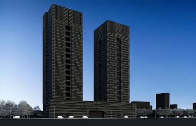 现代商场,办公楼,公寓酒店3dmax模型