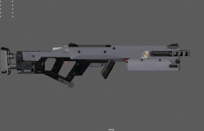 科幻枪械,激光枪,脉冲步枪3dmaya模型