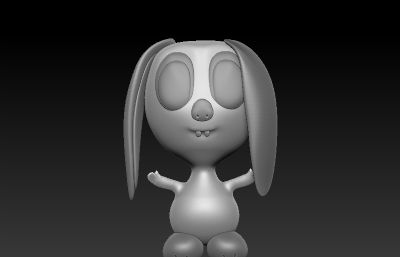 卡通兔子zbrush模型