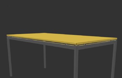 带木台面的桌子3dmax模型