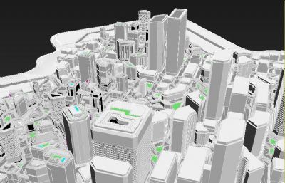 扁平化城市3dmax模型