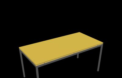 带木台面的桌子3dmax模型
