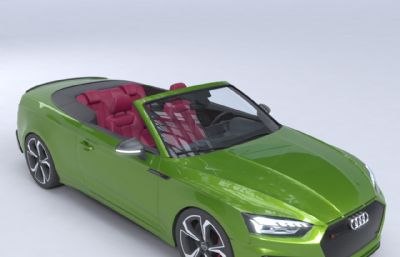 2023款奥迪RS5Convertible敞篷跑车3dmax模型