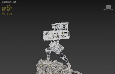 送货机器人,登山机器人艺术雕塑3D模型